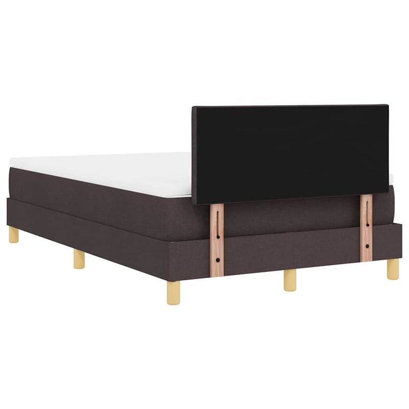Casa si Gradina - Mobilier - Paturi si accesorii - Paturi - Pat cu arcuri cu saltea Maro inchis 120 x 190 cm tesatura - Infinity.ro