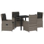 Casa si Gradina - Gradina si terasa - Mobilier exterior - Scaune si sezlonguri gradina - Set de masa pentru gradina 5 pcs Gri poliratan - Infinity.ro