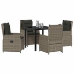 Casa si Gradina - Gradina si terasa - Mobilier exterior - Scaune si sezlonguri gradina - Set de masa pentru gradina 5 pcs Gri poliratan - Infinity.ro