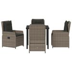 Casa si Gradina - Gradina si terasa - Mobilier exterior - Scaune si sezlonguri gradina - Set de masa pentru gradina 5 pcs Gri poliratan - Infinity.ro