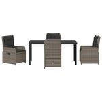 Casa si Gradina - Gradina si terasa - Mobilier exterior - Scaune si sezlonguri gradina - Set de masa pentru gradina 5 pcs Gri poliratan - Infinity.ro