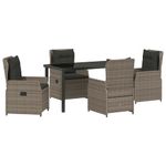Casa si Gradina - Gradina si terasa - Mobilier exterior - Scaune si sezlonguri gradina - Set de masa pentru gradina 5 pcs Gri poliratan - Infinity.ro