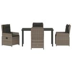 Casa si Gradina - Gradina si terasa - Mobilier exterior - Scaune si sezlonguri gradina - Set de masa pentru gradina 5 pcs Gri poliratan - Infinity.ro