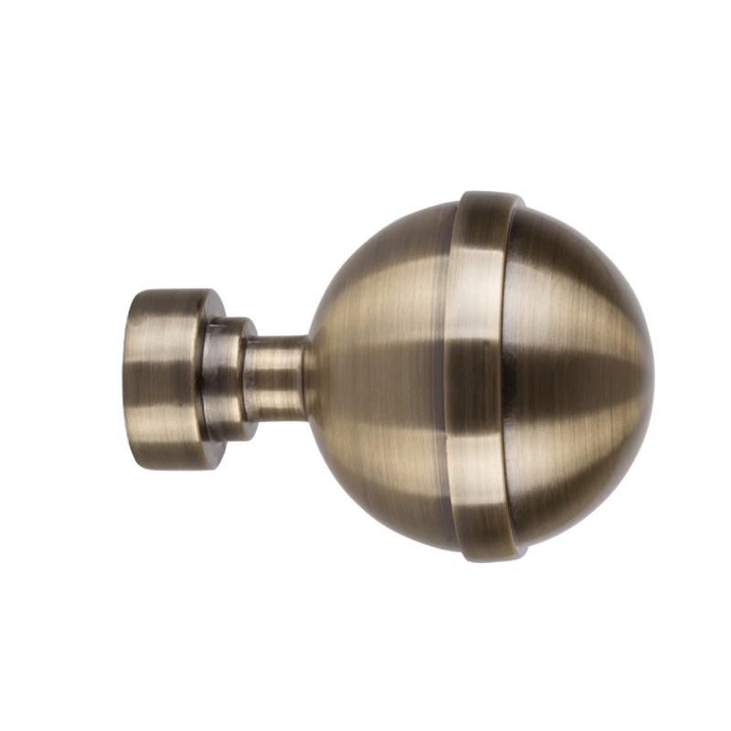 Casa si Gradina - Textile si covoare - Perdele si draperii - Accesorii perdele si draperii - Galerie metalica Kalisto, Dubla, 19mm x 150 cm, Antique Brass, Set Complect, Calitate Superioara - Infinity.ro