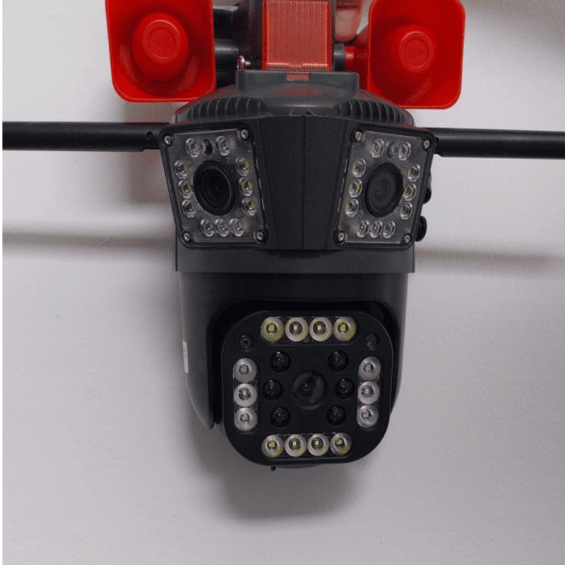 Casa si Gradina - Electrice - Smart Home - Camere de supraveghere - Camera de Supraveghere Tripla, Ethernet, Slot 4G SIM,12MP Ultra HD, Zoom 5X, Night Vision Color, Audio 2-Way - Infinity.ro