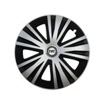 Auto si Moto - Anvelope si jante - Accesorii roti - Capace roti - Set 4 capace roti Glory Gri-Negru R16, Compatibil Cu Fiat - Infinity.ro