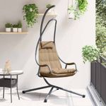 Casa si Gradina - Gradina si terasa - Balansoare si hamace - Balansoare - Scaun Suspendat cu Stativ si Perna Gri Taupe din Otel - Infinity.ro