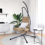 Casa si Gradina - Gradina si terasa - Balansoare si hamace - Balansoare - Scaun Suspendat cu Stativ si Perna Gri Taupe din Otel - Infinity.ro