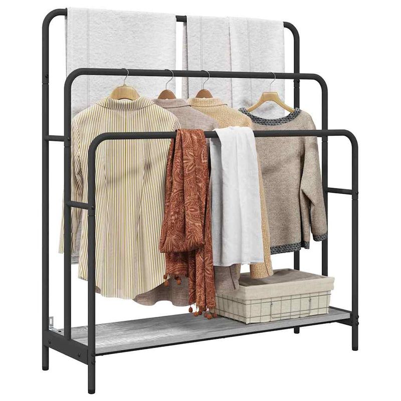 Casa si Gradina - Mobilier - Organizare si depozitare - Cuiere - Stativ pentru haine sonoma gri 90 x 30 x 100.5 cm Lemn compozit - Infinity.ro