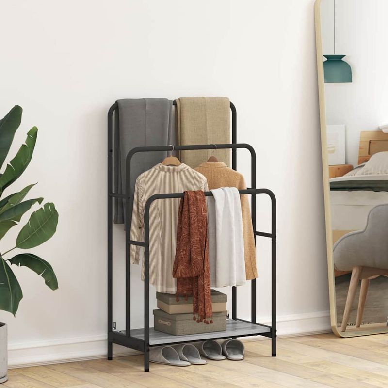 Casa si Gradina - Mobilier - Organizare si depozitare - Cuiere - Stativ pentru haine sonoma gri 60 x 30 x 100.5 cm Lemn compozit - Infinity.ro