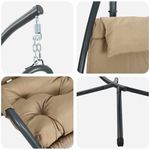 Casa si Gradina - Gradina si terasa - Balansoare si hamace - Balansoare - Scaun Suspendat cu Stativ si Perna Gri Taupe din Otel - Infinity.ro