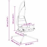 Casa si Gradina - Gradina si terasa - Balansoare si hamace - Balansoare - Scaun Suspendat cu Stativ si Perna Gri Taupe din Otel - Infinity.ro