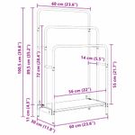 Casa si Gradina - Mobilier - Organizare si depozitare - Cuiere - Stativ pentru haine sonoma gri 60 x 30 x 100.5 cm Lemn compozit - Infinity.ro