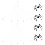 Casa si Gradina - Decoratiuni - Decoratiuni de sezon - Paianjen 4 pcs Negru si alb 150 cm Poliester - Infinity.ro