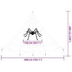 Casa si Gradina - Decoratiuni - Decoratiuni de sezon - Paianjen 4 pcs Negru si alb 150 cm Poliester - Infinity.ro