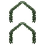 Casa si Gradina - Decoratiuni - Decoratiuni de sezon - Ghirlanda de Craciun with 600 LEDs 2 pcs Verde 40 m PVC - Infinity.ro
