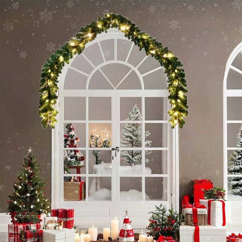Casa si Gradina - Decoratiuni - Decoratiuni de sezon - Ghirlanda de Craciun with 600 LEDs 2 pcs Verde 40 m PVC - Infinity.ro