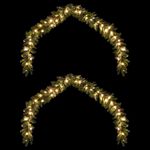 Casa si Gradina - Decoratiuni - Decoratiuni de sezon - Ghirlanda de Craciun with 600 LEDs 2 pcs Verde 40 m PVC - Infinity.ro