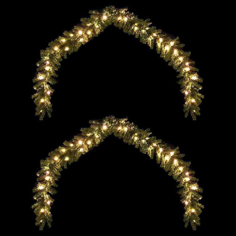 Casa si Gradina - Decoratiuni - Decoratiuni de sezon - Ghirlanda de Craciun with 600 LEDs 2 pcs Verde 40 m PVC - Infinity.ro