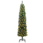 Casa si Gradina - Decoratiuni - Decoratiuni de sezon - Brad de Craciun subtire Verde 48 x 48 x 180 cm Plastic si metal - Infinity.ro