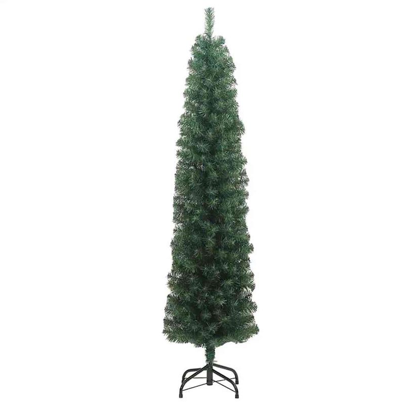 Casa si Gradina - Decoratiuni - Decoratiuni de sezon - Brad de Craciun subtire Verde 48 x 48 x 180 cm Plastic si metal - Infinity.ro