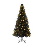 Casa si Gradina - Decoratiuni - Decoratiuni de sezon - Brazi artificiali de Craciun Negru 180 cm PVC - Infinity.ro