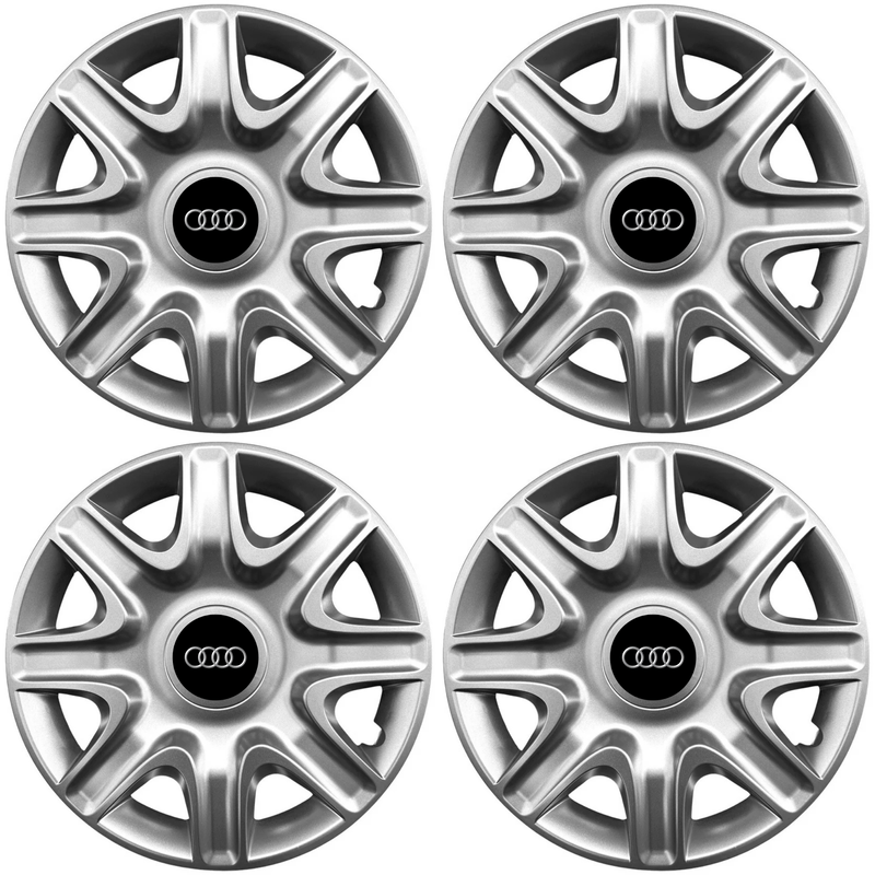 Auto si Moto - Anvelope si jante - Accesorii roti - Capace roti - Set 4 Capace Roti 15 inchi (r15) Model 332, Compatibile Cu Audi - Infinity.ro
