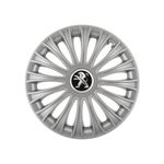 Auto si Moto - Anvelope si jante - Accesorii roti - Capace roti - Set 4 capace roti 16 inchi (R16) Dino Gri, Compatibile cu Peugeot - Infinity.ro