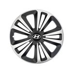 Auto si Moto - Anvelope si jante - Accesorii roti - Capace roti - Set 4 Capace Roti Terra Gri-Negru R16, Compatibil Cu Hyundai - Infinity.ro