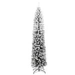 Casa si Gradina - Decoratiuni - Decoratiuni de sezon - Pom de Craciun artificial subtire cu zapada verde 180 cm PVC - Infinity.ro