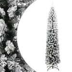 Casa si Gradina - Decoratiuni - Decoratiuni de sezon - Pom de Craciun artificial subtire cu zapada verde 180 cm PVC - Infinity.ro