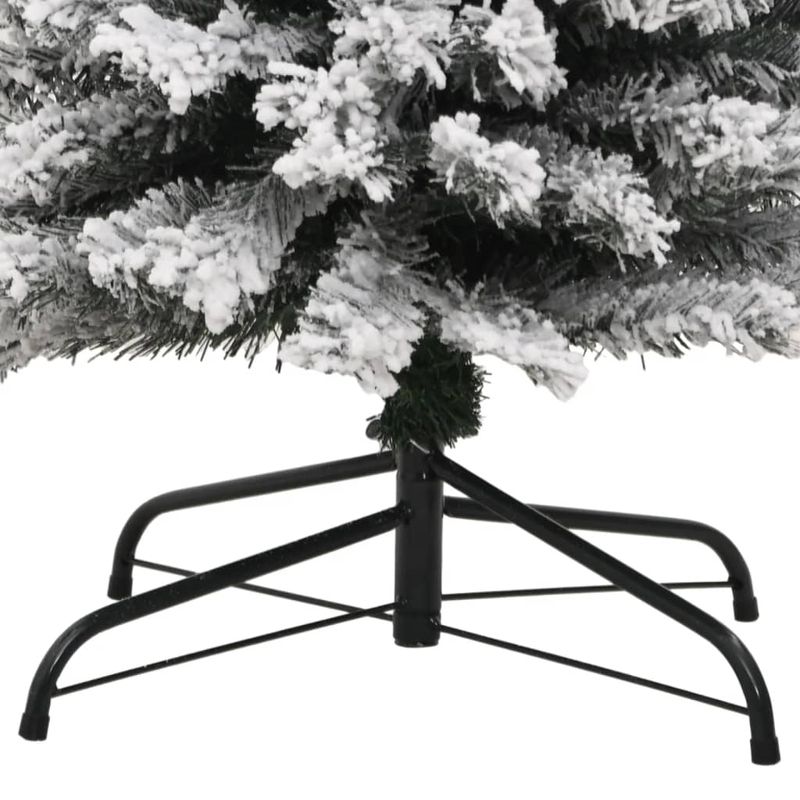 Casa si Gradina - Decoratiuni - Decoratiuni de sezon - Pom de Craciun artificial subtire cu zapada verde 180 cm PVC - Infinity.ro