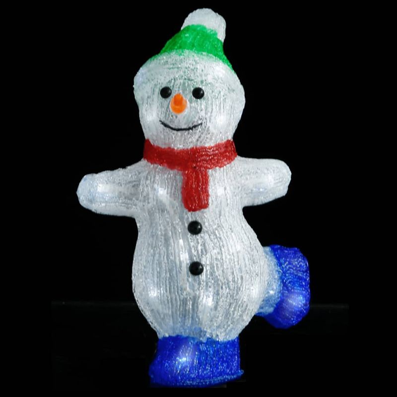 Casa si Gradina - Decoratiuni - Decoratiuni de sezon - Figurina Mos Craciun cu LED acrilic 30cm interior/exterior - Infinity.ro