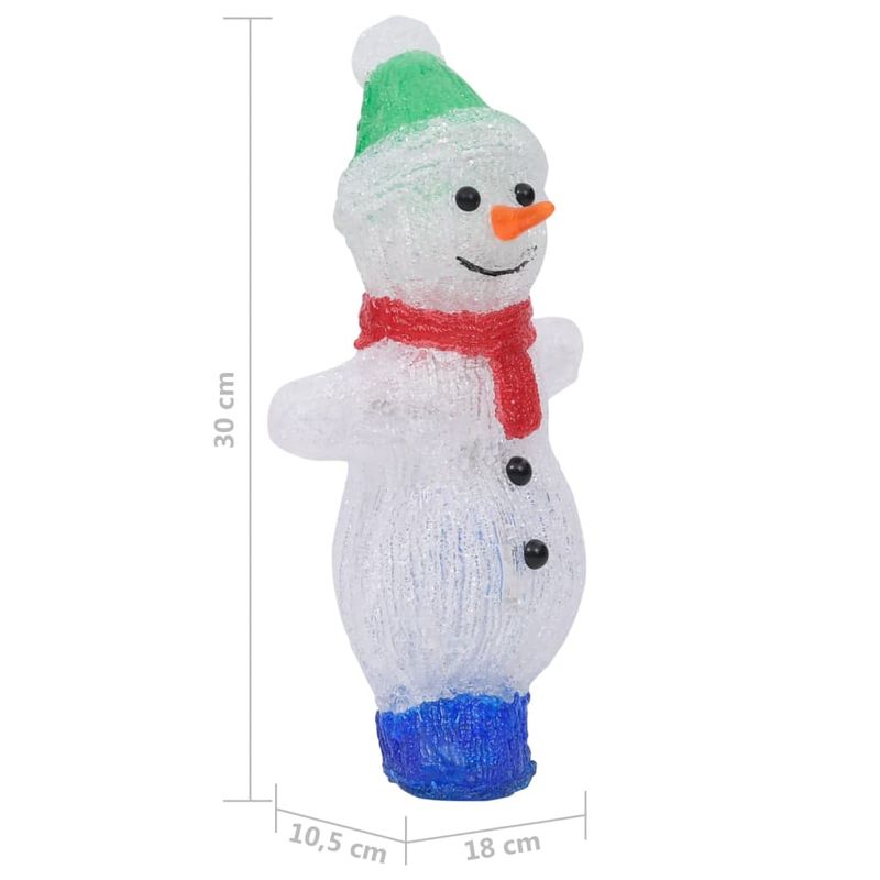 Casa si Gradina - Decoratiuni - Decoratiuni de sezon - Figurina Mos Craciun cu LED acrilic 30cm interior/exterior - Infinity.ro