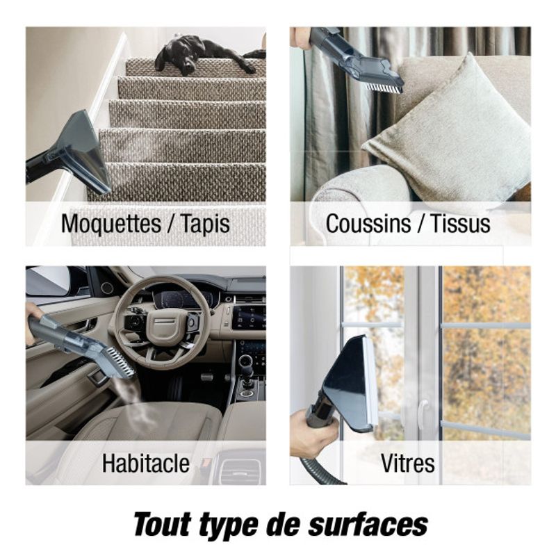 Electronice si Electrocasnice - Ingrijirea locuintei - Aspiratoare - Aspirator cu spalare si curatator cu abur Techwood TAN-7066V, 600W-800W - Infinity.ro