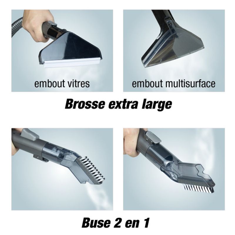 Electronice si Electrocasnice - Ingrijirea locuintei - Aspiratoare - Aspirator cu spalare si curatator cu abur Techwood TAN-7066V, 600W-800W - Infinity.ro
