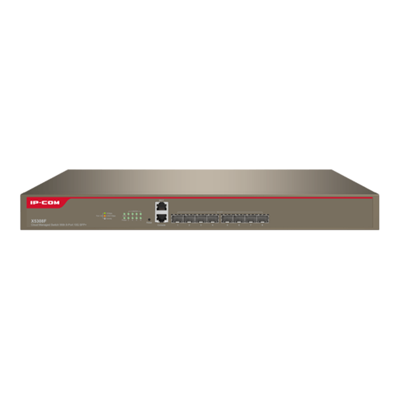 PC, gaming si accesorii - Retelistica - Switch-uri - Switch-uri cu management - Switch 8 porturi SFP+ 10 Gbps, 2 porturi gestionare, management, 1U - IP-COM X5308F - Infinity.ro