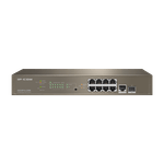 PC, gaming si accesorii - Retelistica - Switch-uri - Switch-uri cu management - Switch 8 porturi PoE Gigabit, 1 port RJ45 Gigabit, 1 port SFP Gigabit, 1U, L3 Management - IP-COM G5310P-8-150W - Infinity.ro