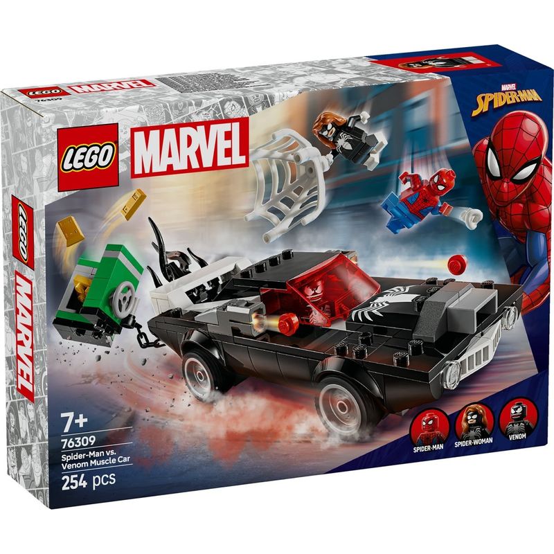 Jucarii, Copii si Bebe - Jucarii si jocuri - Seturi de constructie si cuburi - Seturi de constructie - LEGO Super Heroes Omul Paianjen vs. Masina fortoasa a lui Venom 76309 - Infinity.ro