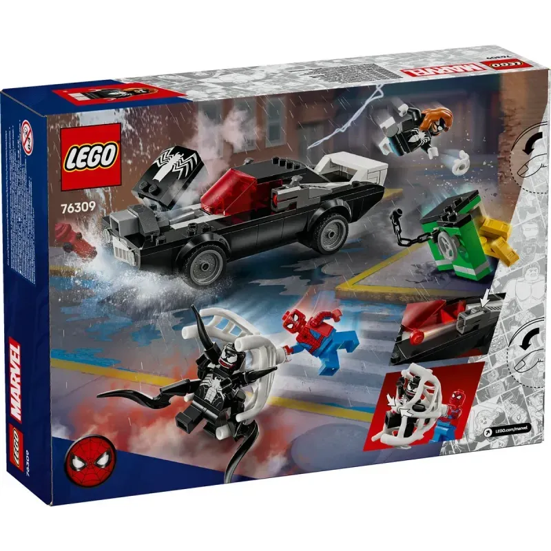 Jucarii, Copii si Bebe - Jucarii si jocuri - Seturi de constructie si cuburi - Seturi de constructie - LEGO Super Heroes Omul Paianjen vs. Masina fortoasa a lui Venom 76309 - Infinity.ro