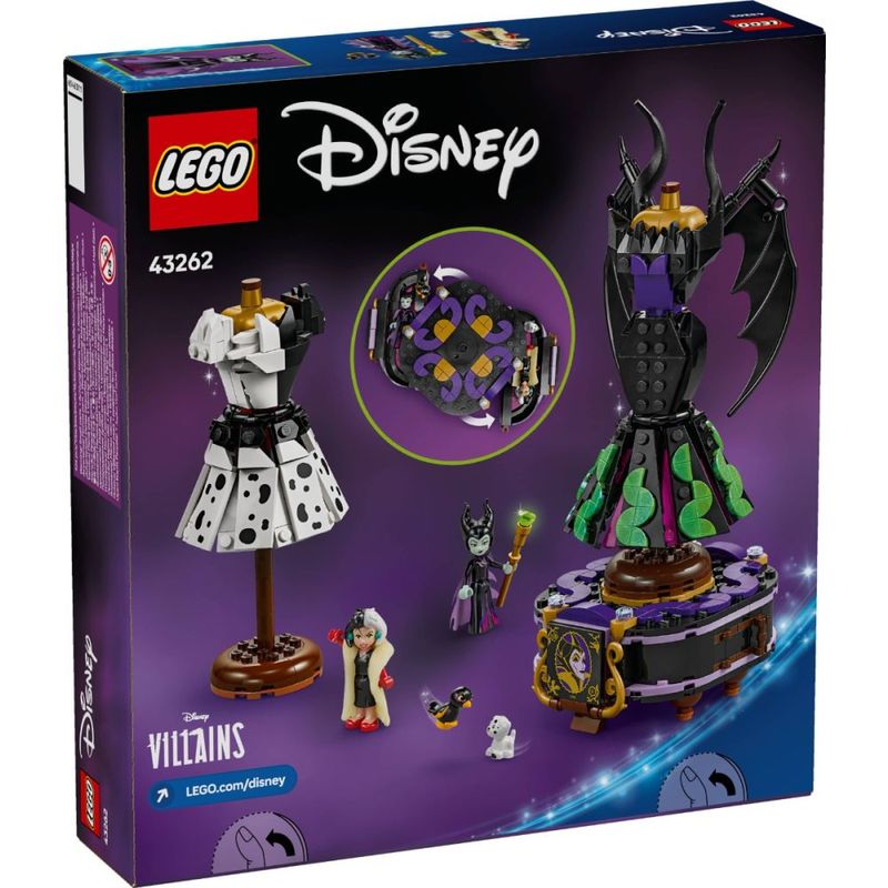 Jucarii, Copii si Bebe - Jucarii si jocuri - Seturi de constructie si cuburi - Seturi de constructie - LEGO Disney Classics Rochiile lui Maleficent si Cruella De Vil 43262 - Infinity.ro