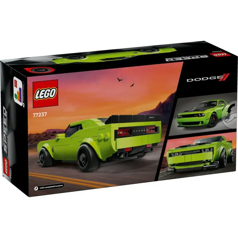 Jucarii, Copii si Bebe - Jucarii si jocuri - Seturi de constructie si cuburi - Seturi de constructie - LEGO Speed Champions Masina sport Dodge Challenger SRT Hellcat 77237 - Infinity.ro