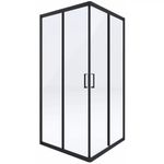 Casa si Gradina - Sanitare - Cazi si cabine de dus - Cabine dus - Cabina de dus patrata, fara cadita, Deante Funkia cu usi culisante 90x90cm finisaj negru - Infinity.ro