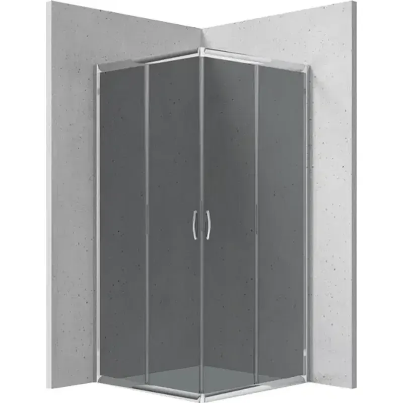 Casa si Gradina - Sanitare - Cazi si cabine de dus - Cabine dus - Cabina de dus patrata, fara cadita, Deante Funkia cu usi culisante 90x90cm finisaj crom lucios - Infinity.ro