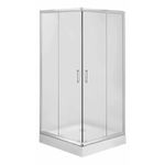 Casa si Gradina - Sanitare - Cazi si cabine de dus - Cabine dus - Cabina de dus patrata, fara cadita, Deante Funkia cu usi culisante 90x90cm finisaj crom - Infinity.ro