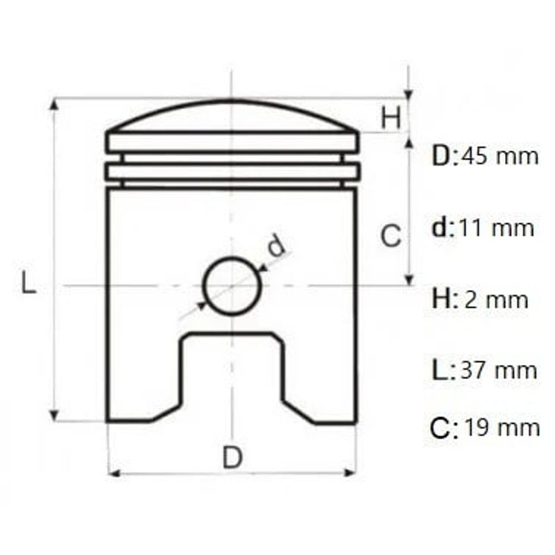 Casa si Gradina - Gradinarit si plante - Utilaje gradina - Consumabile si accesorii utilaje de gradina - Setul piston pentru drujba model 5200-45MM - Infinity.ro