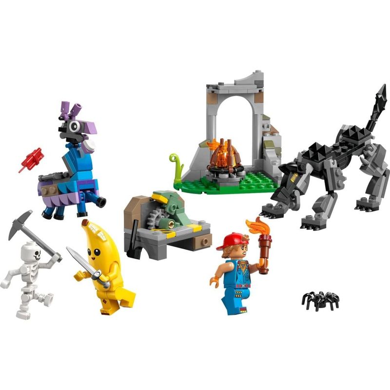 Jucarii, Copii si Bebe - Jucarii si jocuri - Seturi de constructie si cuburi - Seturi de constructie - LEGO Fortnite Tabara lui Peely si Sparkplug 77075 - Infinity.ro