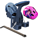 Sport si Outdoor - Ciclism - Accesorii pentru biciclete - Scaune copii pentru biciclete - Scaun bicicleta copii SafeFront Deluxe,  Pozitie montare Centru, 15 Kg si Casca Protectie XS 44-48 - Infinity.ro