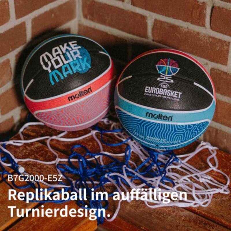 Sport si Outdoor - Sporturi de echipa - Baschet - Mingi de baschet - Minge baschet Molten B7G2000, FIBA Approved, Marime 7, EuroBasket 2025 Edition - Infinity.ro
