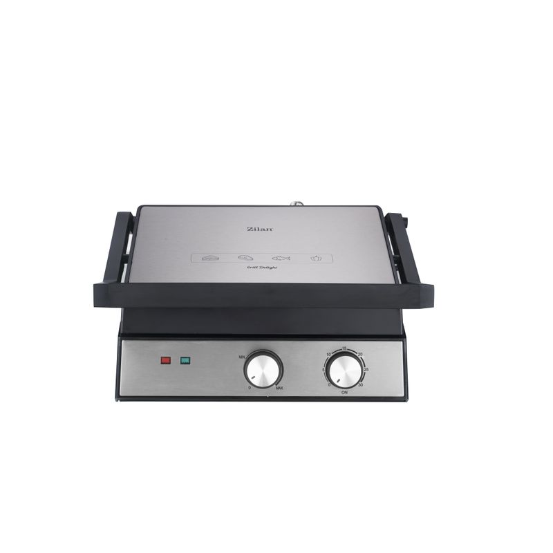 Electronice si Electrocasnice - Electrocasnice bucatarie - Preparare paine - Sandwich-maker - Sandwich maker si Grill Zilan ZLN3966, Protectie supraincalzire, Placi detasabile, Putere 2000W - Infinity.ro